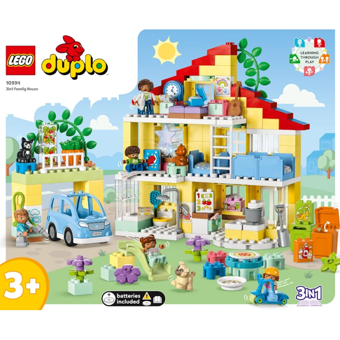 Конструктор LEGO Duplo 3-in-1 Family House 10994, от 3 лет, 218 элементов
