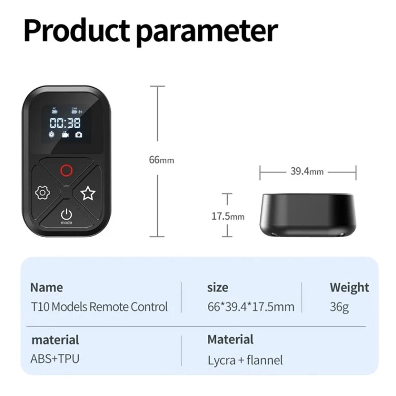 Пульт управления Telesin GP-RMT-T10 для GoPro 12/11/10/9/8/Max Black Пульт управления Telesin GP-RMT-T10 для GoPro 12/11/10/9/8/Max Black
