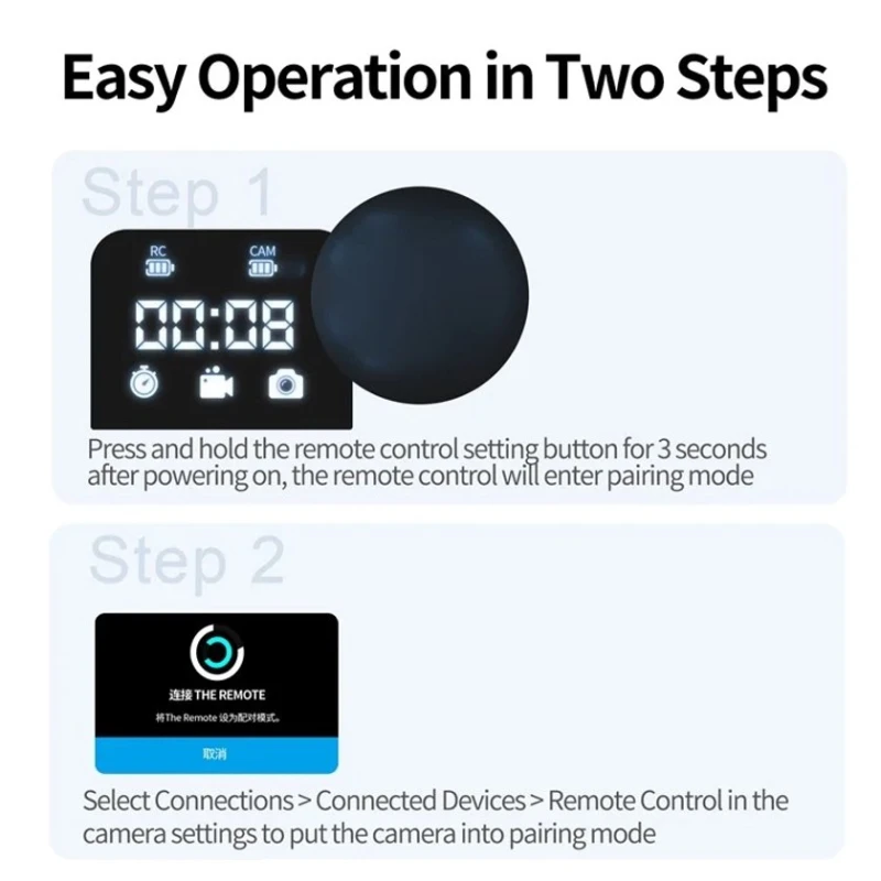 Пульт управления Telesin GP-RMT-T10 для GoPro 12/11/10/9/8/Max Black Пульт управления Telesin GP-RMT-T10 для GoPro 12/11/10/9/8/Max Black