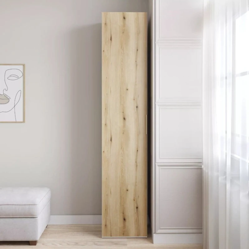 Шкаф Art Mebel 18, 210x60x45 см, ламинат, белый/коричневый Шкаф Art Mebel 18, 210x60x45 см, ламинат, белый/коричневый