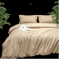 Yataq dəsti Narlı Exclusive Narlı 000760, yorğan üzü 200x220 sm, mələfə 240x260 sm, 2 əd yastıq üzü 50x70 sm, ikinəfərlik, lüks satin, bej