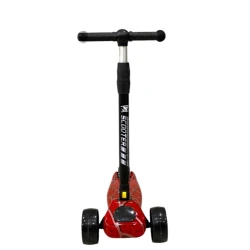 Детский самокат JW 818-1_spider, красный/черный