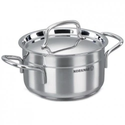 Кастрюля Korkmaz Alfa A1017, 18x10 см, 2.5 л, Серебристый