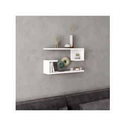 Настенная полка Art Mebel 167, ламинат, 60х40х15 см, белая Настенная полка Art Mebel 167, ламинат, 60х40х15 см, белая