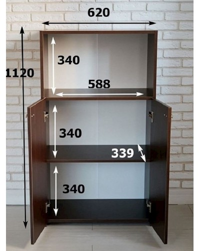 Komod Letta, 112x62x34 sm, LDSP, tünd qəhvəyi
