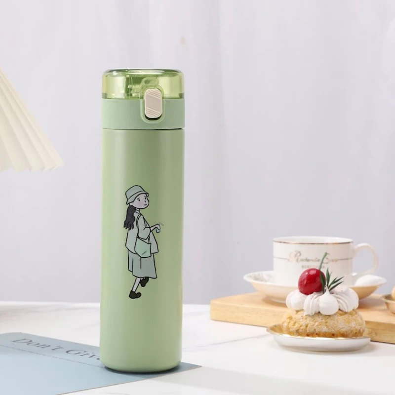 Uşaq su termosu Glam, açıq yaşıl, 480 ml