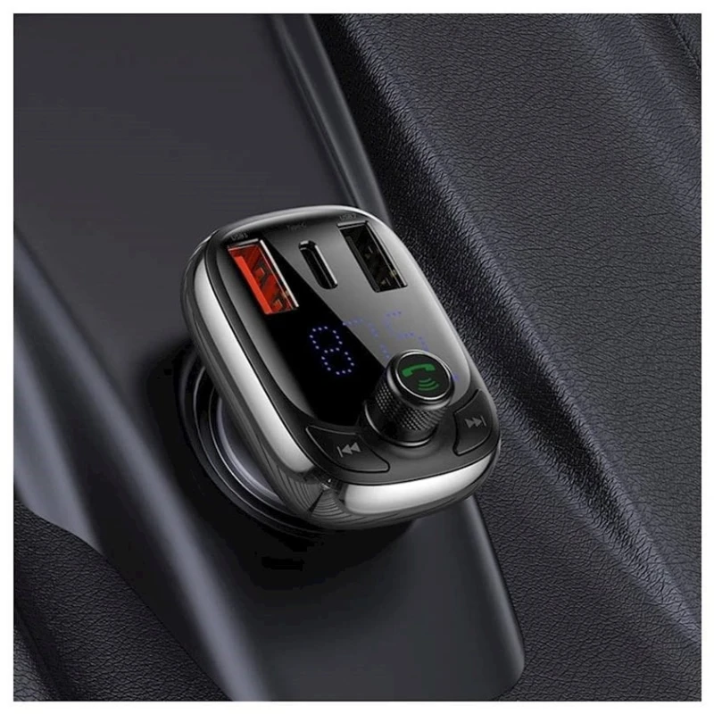 Автомобильное зарядное устройство с FM-трансмиттером Baseus CCTM-B01 Автомобильное зарядное устройство с FM-трансмиттером Baseus CCTM-B01