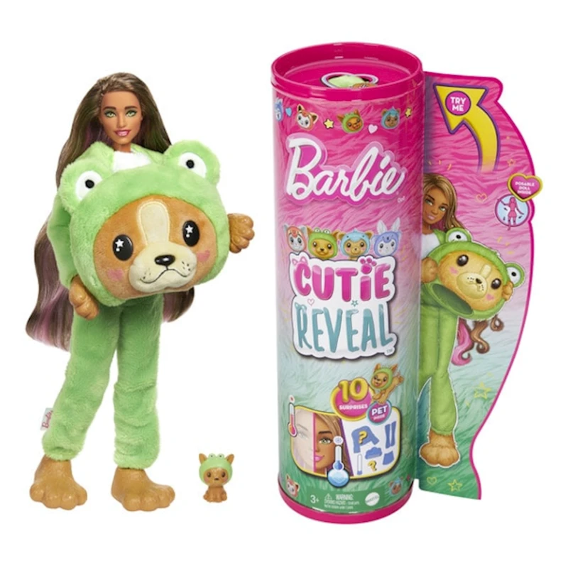 Кукла-сюрприз Mattel Barbie Cutie Reveal Puppy As Frog HRK24, 3+ лет