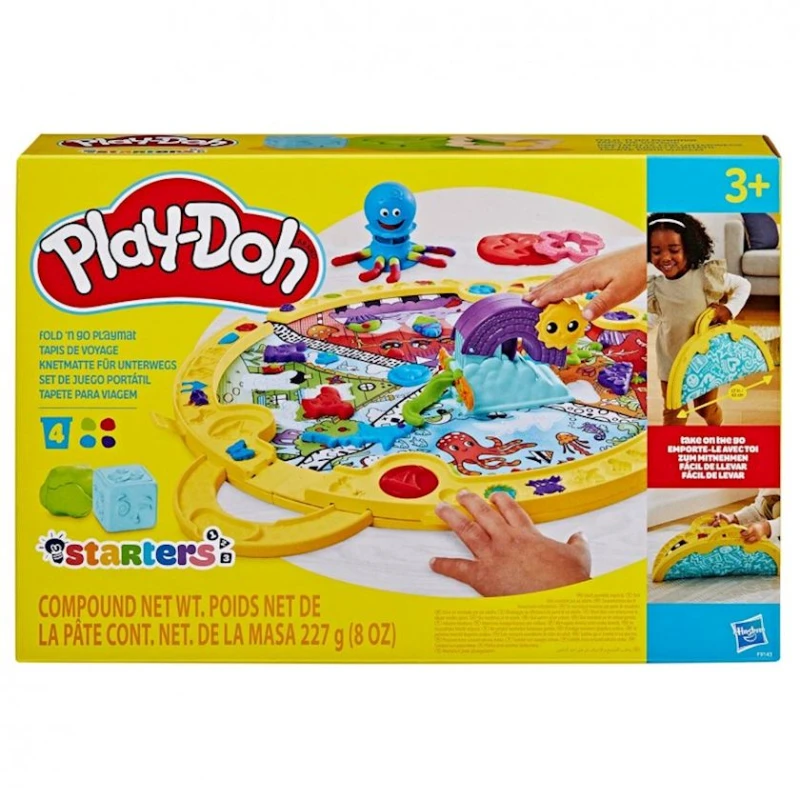 Набор для лепки Hasbro Play-Doh F9143 Starters Fold 'N Go Playmat, 3+ лет Набор для лепки Hasbro Play-Doh F9143 Starters Fold 'N Go Playmat, 3+ лет