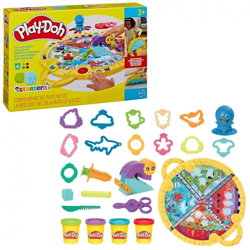 Набор для лепки Hasbro Play-Doh F9143 Starters Fold 'N Go Playmat, 3+ лет Набор для лепки Hasbro Play-Doh F9143 Starters Fold 'N Go Playmat, 3+ лет