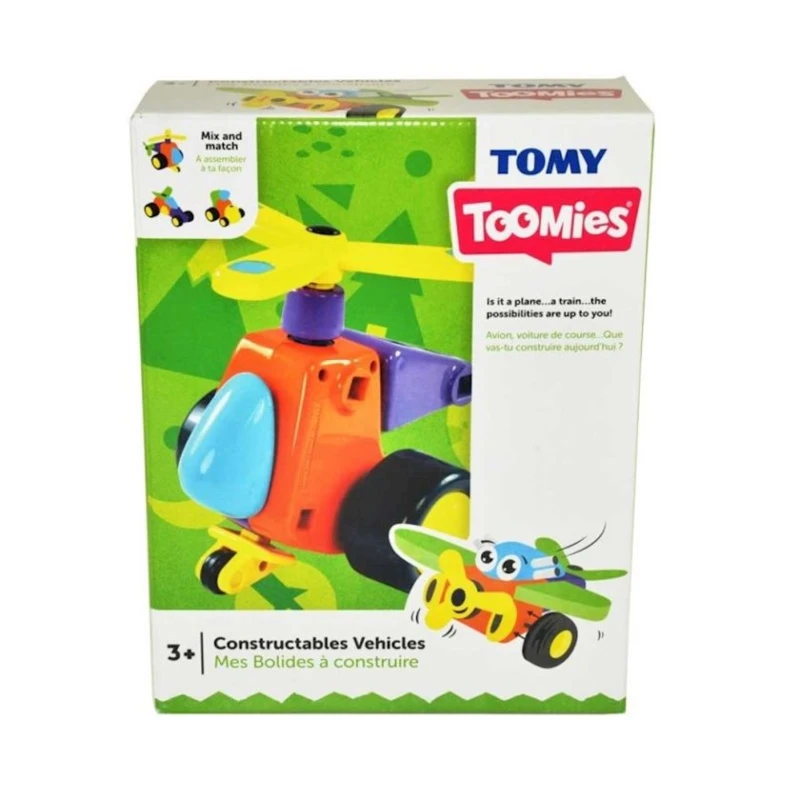 Konstruktor Tomy Toomies Constructable Vehicles, plastik, 3+ yaş, 18 hissə