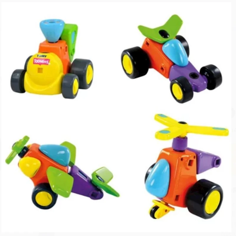 Konstruktor Tomy Toomies Constructable Vehicles, plastik, 3+ yaş, 18 hissə