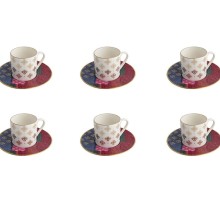 Qəhvə dəsti Porland Evoke 04ALM005542, 90 ml, 12 parça, rəngbərəng