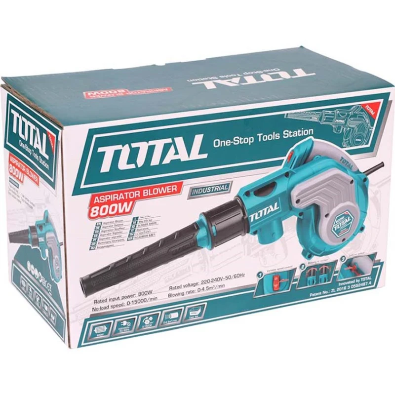 Воздуходувка Total TB2086, 800 Вт Воздуходувка Total TB2086, 800 Вт