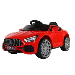 Детский электромобиль Zies CN.D-919, 2 мотора, 2 часа работы, пульт управления, ксеноновые фары, звуковые эффекты, ремень безопасности, 13 кг, красный