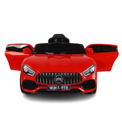 Детский электромобиль Zies CN.D-919, 2 мотора, 2 часа работы, пульт управления, ксеноновые фары, звуковые эффекты, ремень безопасности, 13 кг, красный