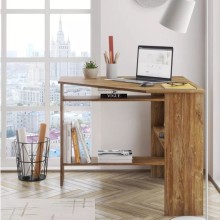Yazı masası Alero, LDSP, 74х90х90 sm, rəflərlə, qəhvəyi