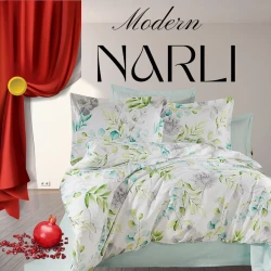 Yataq dəsti Nar-Lı-001006, mələfə 250x250 sm, yorğan üzü 200x220 sm, yastıq üzləri 2 əd x 50x70 sm, ikinəfərlik, pambıq, rəngbərəng