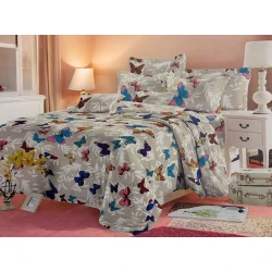 Комплект постельного белья Luxe Cotton Lu-xe-000478 пододеяльник 160х240 см, простыня 160х220 см, наволочки 50x70 см, односпальный, сатин, разноцветный