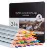 Rəngli akvarel karandaş dəsti Deli Water Color 6521, 24 əd, fırça ilə