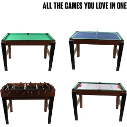 Настольный бильярд 4 in 1 Multigame Table Billiards Table Tennis Hockey and Table Football, 107x61x84.5 см Настольный бильярд 4 in 1 Multigame Table Billiards Table Tennis Hockey and Table Football, 107x61x84.5 см