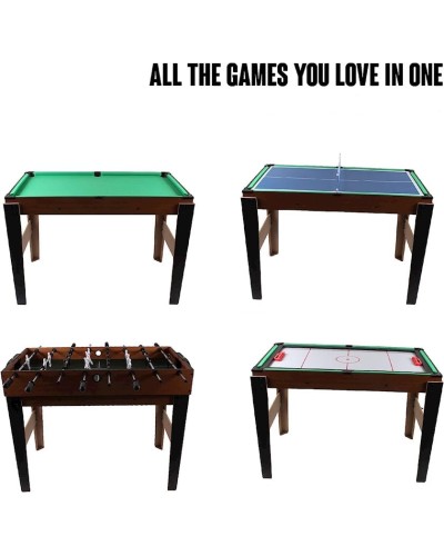 Masaüstü bilyard 4 in 1 Multigame Table Billiards Table Tennis Hockey and Table Football, 107x61x84.5 sm