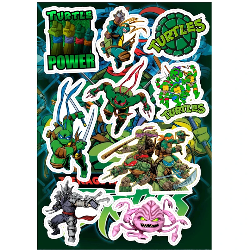 Набор наклеек Teenage Mutant Ninja Turtles, 9 шт Набор наклеек Teenage Mutant Ninja Turtles, 9 шт