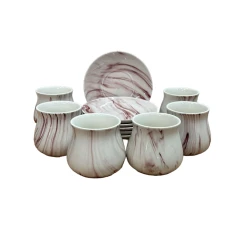 Сервиз чайный, 12 предметов, белый/фиолетовый Сервиз чайный, 12 предметов, белый/фиолетовый