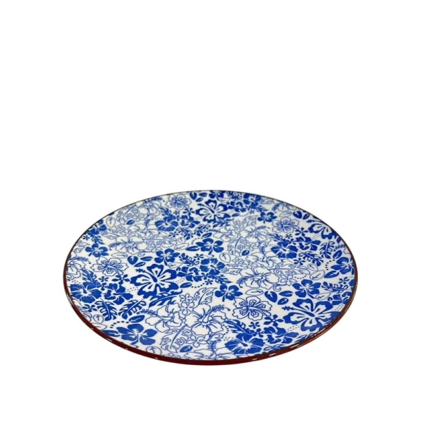 Тарелка Danny Home, белая/синяя, 25 см Тарелка Danny Home, белая/синяя, 25 см