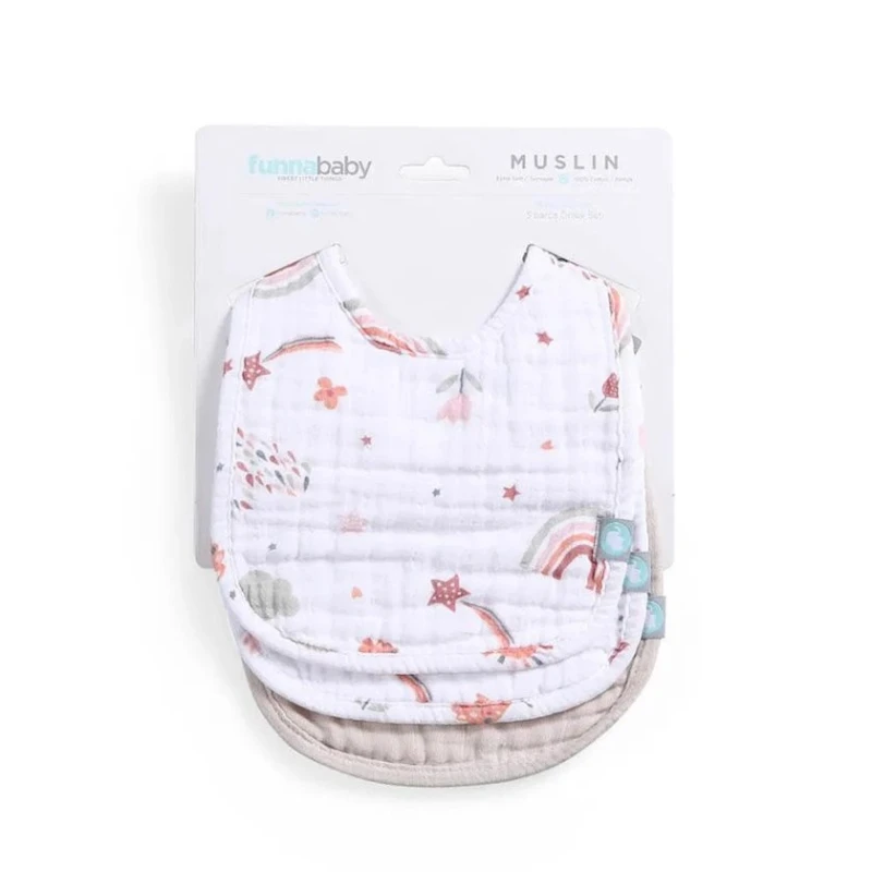 Набор слюнявчиков Funna baby Sunny Beige, 3 шт