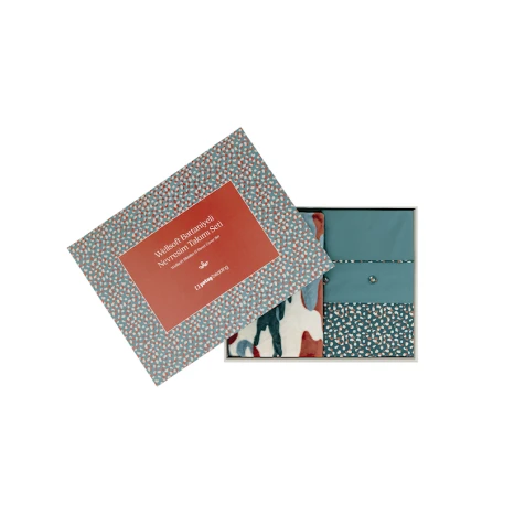 Yataq dəsti Yataş Tris, ikinəfərlik, yorğan 200х220 sm, yorğan üzü 200х220 sm, mələfə 160x200x36 sm, 2 əd yastıq üzü 50x70 sm, poliester/pambıq, Mavi