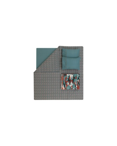 Yataq dəsti Yataş Tris, ikinəfərlik, yorğan 200х220 sm, yorğan üzü 200х220 sm, mələfə 160x200x36 sm, 2 əd yastıq üzü 50x70 sm, poliester/pambıq, Mavi