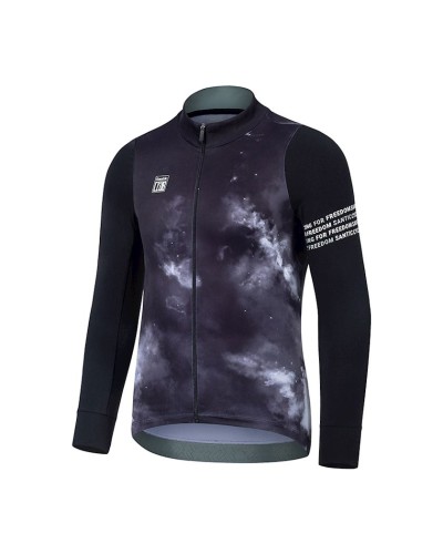 Velosiped kostyumu kişilər üçün Santic WM3CT094H, qara, poliester, ölçü XL