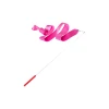 Палочка с лентой для художественной гимнастики FİG Sport 1514, сатин, длина палки 50 см, 400x5 см, розовая