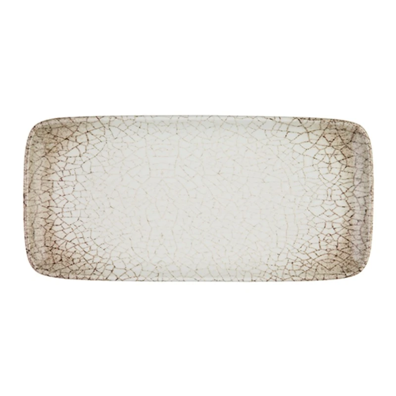 Блюдо ID-Fin Deserto Quadro Dikdörtgen, фарфор, бежевая, 35х16 см