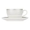 Чайная пара Gipfel Annet 42792, 150 мл, фарфор, белая/серая Чайная пара Gipfel Annet 42792, 150 мл, фарфор, белая/серая