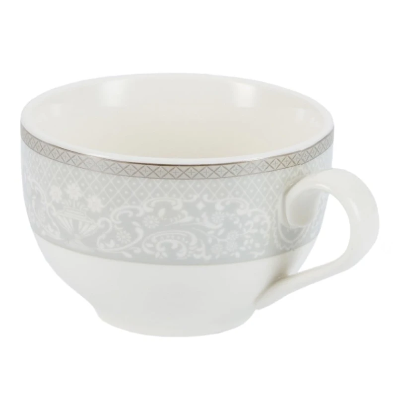 Чайная пара Gipfel Annet 42792, 150 мл, фарфор, белая/серая Чайная пара Gipfel Annet 42792, 150 мл, фарфор, белая/серая