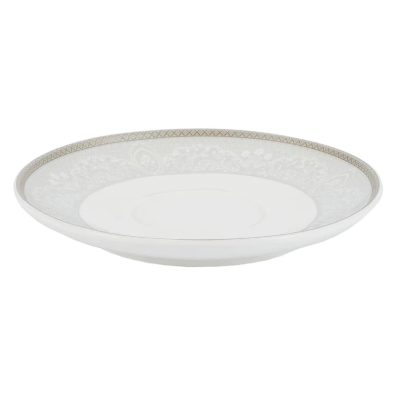 Чайная пара Gipfel Annet 42792, 150 мл, фарфор, белая/серая Чайная пара Gipfel Annet 42792, 150 мл, фарфор, белая/серая