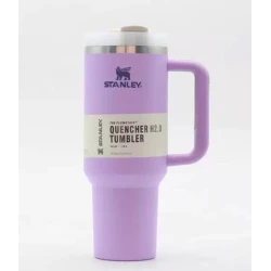 Термос Stanley Quencher H2.0, стакан с ручкой и трубочкой, 40 унций, фиолетовый 6240_40ozblack