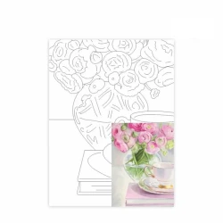 Холст на картоне с контуром Rosa Start, Натюрморт №24, 30х40, хлопок, акрил