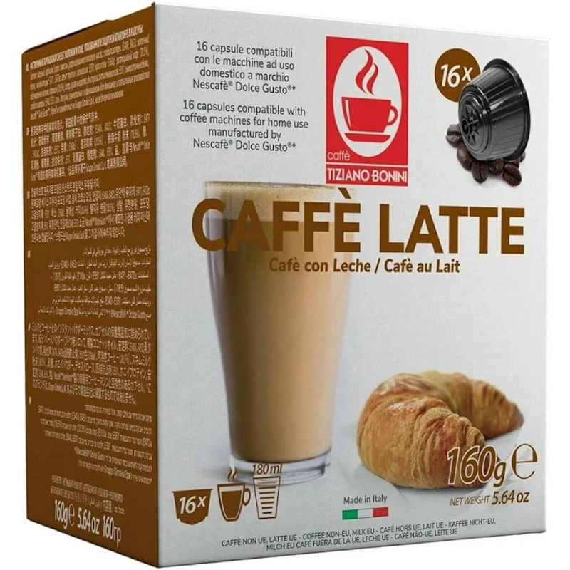 Кофе в капсулах Tiziano Bonini Latte, 16 шт Кофе в капсулах Tiziano Bonini Latte, 16 шт