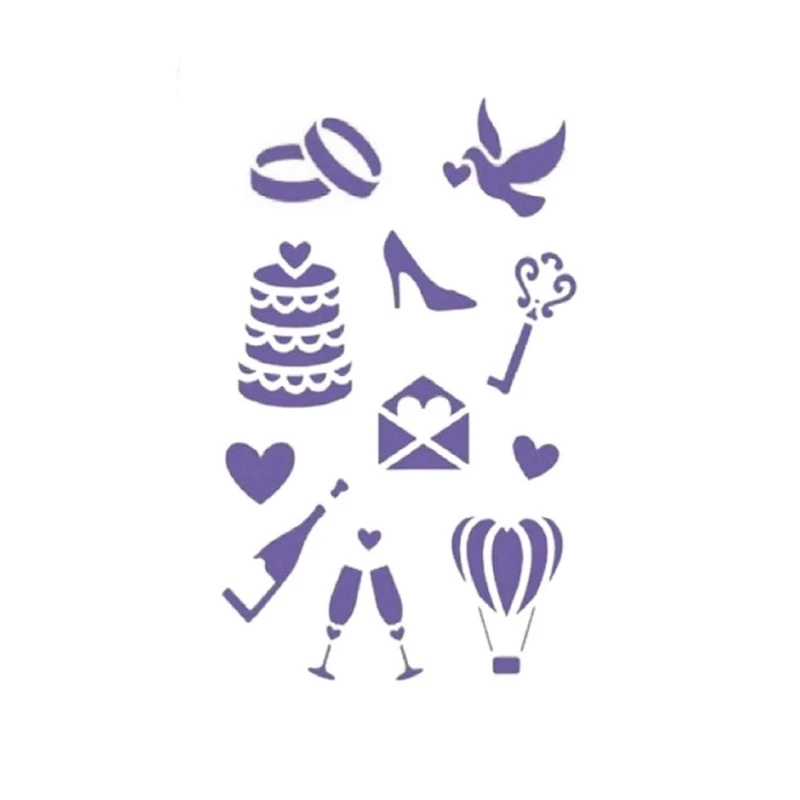 Трафарет Невская палитра Сонет Свадебные иконки, пластиковый, 22х31 см Трафарет Невская палитра Сонет Свадебные иконки, пластиковый, 22х31 см