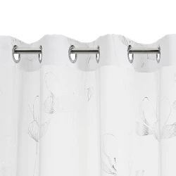 Штора JYSK Hessa 1x140x300 см, белый/серебристый