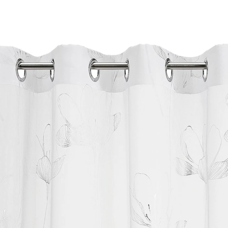 Штора JYSK Hessa 1x140x300 см, белый/серебристый Штора JYSK Hessa 1x140x300 см, белый/серебристый