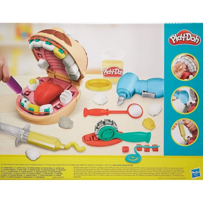 Набор для лепки Hasbro Play-Doh F1259 Drill 'N Fill Dentist, 3+ лет Набор для лепки Hasbro Play-Doh F1259 Drill 'N Fill Dentist, 3+ лет