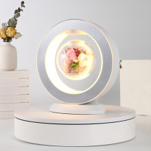Dekorativ lampa Mrg_050, plastik/kauçuk/şüşə, ağ, 24x15 sm