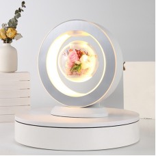 Dekorativ lampa Mrg_050, plastik/kauçuk/şüşə, ağ, 24x15 sm
