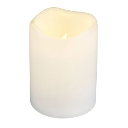 Свеча JYSK Soren с LED, диаметр 7 см, высота 12 см, белый