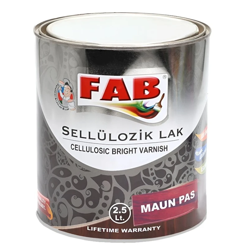 Целлюлозный лак FAB boya, фундук, 2.5 л