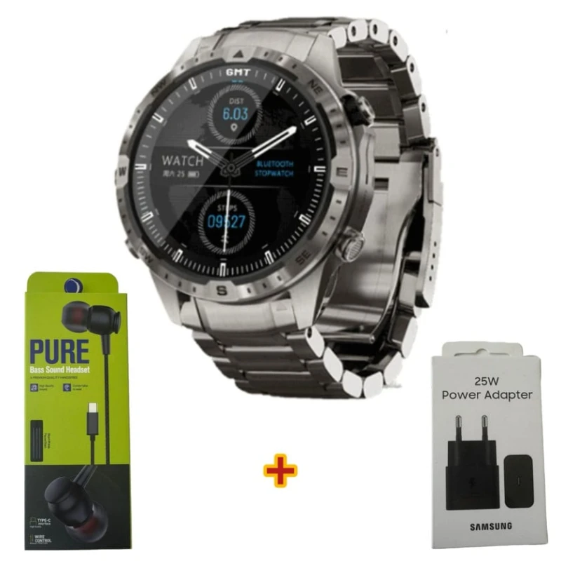 Умные часы Smart Watch GT45 Black Steel + Free Gift Умные часы Smart Watch GT45 Black Steel + Free Gift